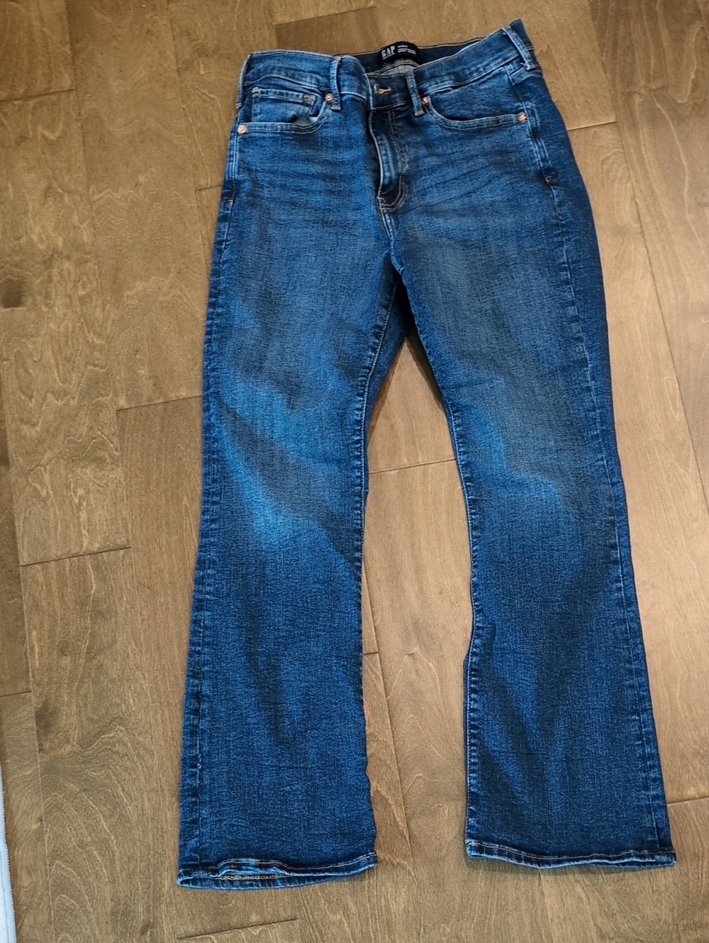 GAP Women's Dark Blue Baby Boot Cut Jeans, Size 10 Short